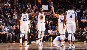 Die Stars der Golden State Warriors wollen 2017/18 den NBA-Titel verteidigen