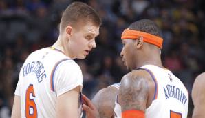 Carmelo Anthony und Kristaps Porzingis