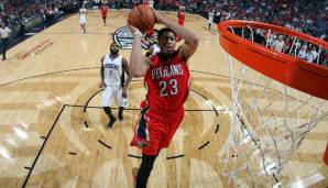 Platz 7: 2014 - Anthony Davis hatte gerade erst seine zweite NBA-Saison hinter sich, im Alter von nur 21 Jahren eröffnete er dann mit folgender Line gegen Orlando: 26 Punkte, 17 Rebounds, 9 Blocks!