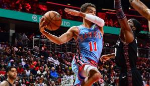 Platz 14: Trae Young (Atlanta Hawks) am 09.03.2019 - Alter: 20 Jahre, 171 Tage - 23 Punkte, 10 Rebounds, 11 Assists gegen die Brooklyn Nets.