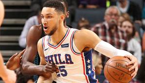 Ben Simmons verbuchte gegen die Charlotte Hornets ein starkes Double-Double