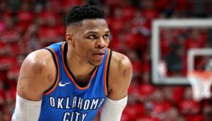 Russell Westbrook kann mit der Serie gegen die Utah Jazz bisher nicht zufrieden sein.