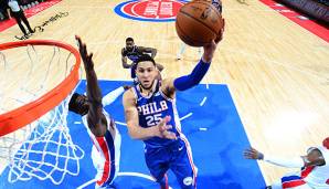 Ben Simmons erzielte 16 Punkte gegen die Detroit Pistons