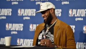 LeBron James war nach Spiel 3 gegen die Toronto Raptors bestens gelaunt.