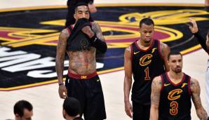 J.R. Smith (l.) und Rodney Hood (r.) waren nach Spiel 3 bedient.