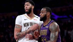 LeBron James (r.) und Anthony Davis lieferten sich ein packendes Duell