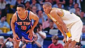 Platz 10: JOHN STARKS vs. REGGIE MILLER - Ohne Frage eines der emotionalsten Duelle aller Zeiten. Aus der Feindschaft zwischen den Pacers und den Knicks entwuchs auch die Rivalität zwischen Scharfschütze Miller und Verteidiger Starks.