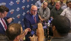 David Griffin wird als neuer Executive Vice President of Basketball Operations bei den Pelicans vorgestellt.