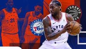 Kawhi Leonard und die Toronto Raptors treten gegen die Philadelphia 76ers an.