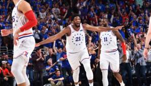 Joel Embiid hatte gegen die Toronto Raptors allen Grund zum Jubeln.