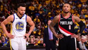 Stephen Curry war in Spiel 1 um einiges besser aufgelegt als Damian Lillard.