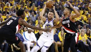 Stephen Curry zauberte in Spiel 1 gegen die Portland Trail Blazers eine Show aufs Parkett.