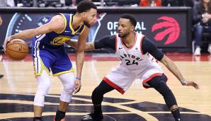 Norman Powell (Backup Guard): Sah nur gut vier Minuten in der ersten Halbzeit, in denen er sich ein wenig um Curry kümmerte. Verwandelte 2 Freiwürfe und holte sich 2 Fouls ab. Note: Ohne Bewertung.