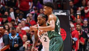 Platz 1: Kawhi Leonard (Toronto Raptors) – Nach Game 5 lässt Kawhi gegen Giannis auf 100 Ballbesitze gerechnet nur 18,5 Punkte zu. Das ist überragend …