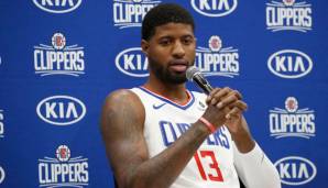 Paul George wurde am Sonntag beim Media Day der L.A. Clippers vorgestellt.