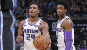 Platz 7: Sacramento Kings - De'Aaron Fox (17,3 Punkte, 7,3 Assists) und Buddy Hield (20,7 Punkte, 5 Rebounds)