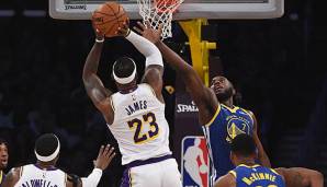 LeBron James legte gegen die Warriors ein Double-Double auf.