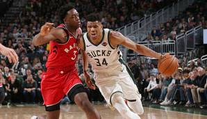 Giannis Antetokounmpo war gegen die Toronto Raptors vor allem durch die jüngste Playoff-Niederlage motiviert.