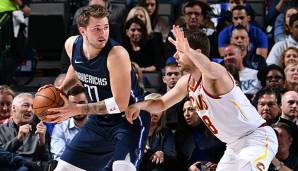 Luka Doncic legt gegen die Cavs sein drittes Spiel mit mindestens 30 Punkten in Folge auf.