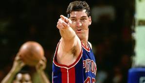 CENTER: BILL LAIMBEER (1982-1994): 13,5 Punkte, 10,1 Rebounds, 0,9 Blocks, 49,8 Prozent aus dem Feld (937 Spiele).