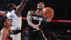 Damian Lillard erzielte gegen die Golden State Warriors zum zweiten Mal mindestens 60 Punkte.