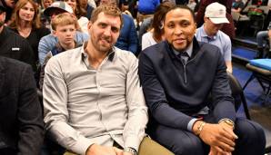 Dirk Nowitzki bei einem Besuch in Dallas neben seinem früheren Mitspieler Shawn Marion.