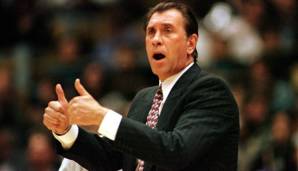 Rudy Tomjanovich im Lauf seiner zweiten Karriere bei den Houston Rockets.