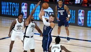 Luka Doncic muss sich im Duell mit den L.A. Clippers unter anderem gegen Kawhi Leonard behaupten.