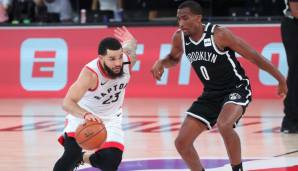 Fred VanVleet legte gegen die Brooklyn Nets ein Double-Double auf.