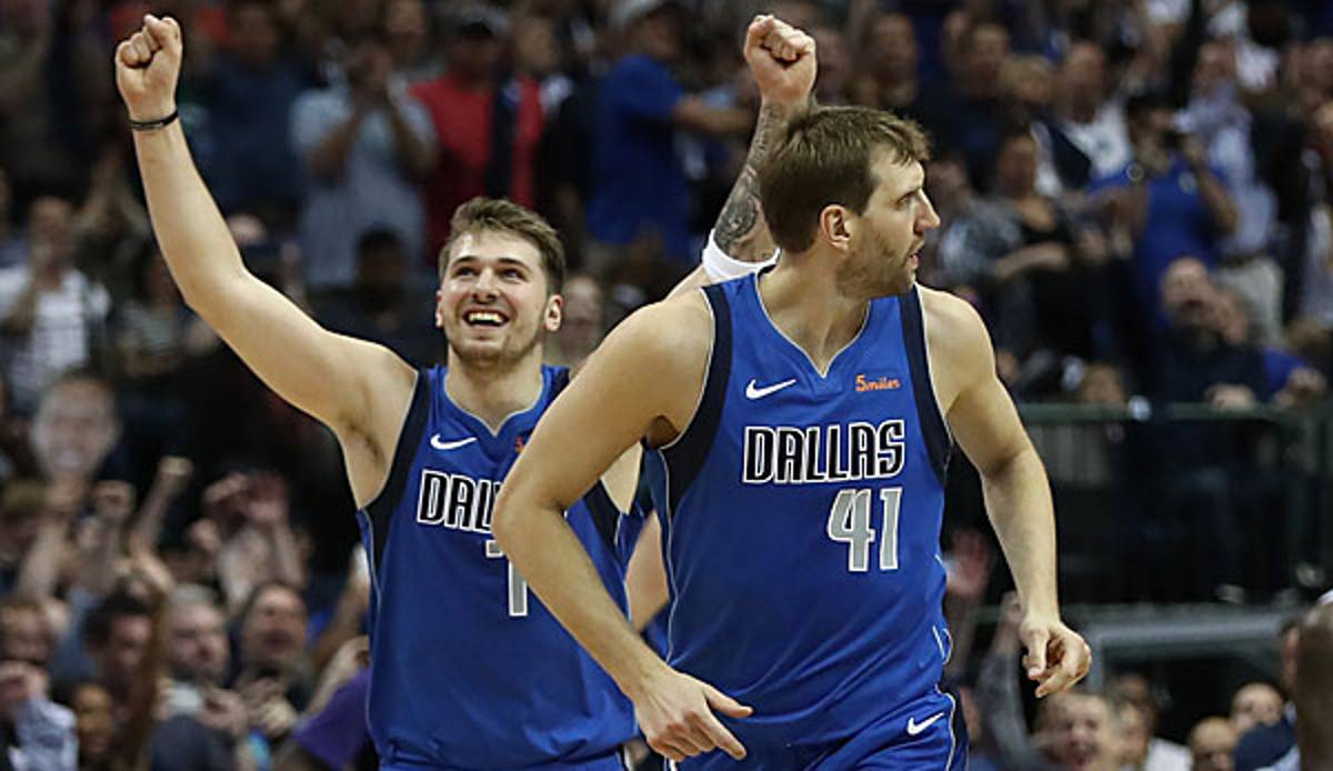 Dirk Nowitzki spielte in seiner letzten Saison an der Seite von Luka Doncic.