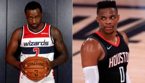 Russell Westbrook (r.) wird künftig im Wizards-Dress auflaufen - John Wall wechselt dafür zu den Rockets.