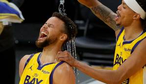 Platz 1: STEPHEN CURRY (Golden State Warriors) - 4.033.050 Stimmen - Stats 2020/21: 29,6 Punkte, 5,9 Assists und 5,4 Rebounds bei 48,7 Prozent aus dem Feld (25 Spiele)