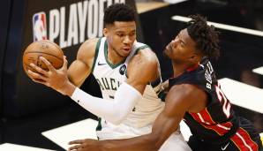 Giannis Antetokounmpo und die Milwaukee Bucks kontrollieren die Serie gegen Jimmy Butler und die Miami Heat.