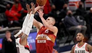 Nikola Jokic erzielte gegen Portland in Spiel 2 38 Punkte.