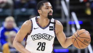 Platz 9: SPENCER DINWIDDIE | Team: Brooklyn Nets | Alter: 28 | Status: Unrestricted Free Agent | Gehalt 20/21: 11,5 Millionen | Stats 19/20: 20,6 Punkte und 6,8 Assists bei 41,5 Prozent FG und 30,8 Prozent Dreier in 31,2 Minuten (64 Spiele)