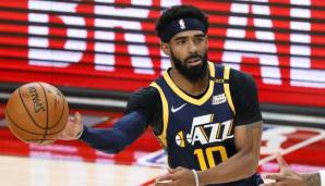 Platz 3: MIKE CONLEY | Team: Utah Jazz | Alter: 33 | Status: Unrestricted Free Agent | Gehalt 20/21: 34,5 Millionen | Stats 20/21: 16,2 Punkte und 6,0 Assists bei 44,4 Prozent FG und 41,2 Prozent Dreier in 29,4 Minuten (51 Spiele).