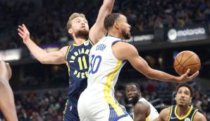 Stephen Curry traf mit den Golden State Warriors auf Domantas Sabonis und die Indiana Pacers.