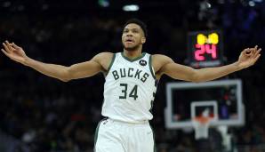 GIANNIS ANTETOKOUNMPO (Milwaukee Bucks) - 6. Teilnahme am All-Star Game - Platz 2 im Fan-Voting, Platz 2 im Player-Voting, geteilter 1. Platz im Medien-Voting (gemeinsam mit Embiid und KD)