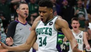 Giannis Antetokounmpo erzielte in Spiel 3 42 Punkte gegen die Boston Celtics.