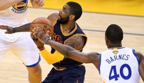 Platz 17: KYRIE IRVING | Team: Cleveland Cavaliers | Plus/Minus: -26 in 33 Minuten in Spiel 2 der NBA Finals 2016 gegen die Golden State Warriors (77:110)