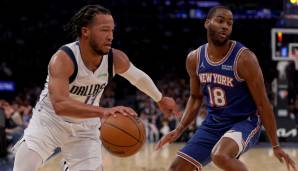 Beide sind weiter im Kader, die Schlüssel bekommt nun aber JALEN BRUNSON. 104 Millionen für vier Jahre waren den Knicks seine Dienste wert. Kann der Ex-Mavs-Guard endlich Ruhe auf die Problem-Position der Knicks bringen?