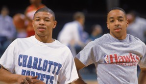 Muggsy Bogues (links) misst 1,60 Meter, Spudd Webb (rechts) war mit 1,68 Meter nur ein bisschen größer.