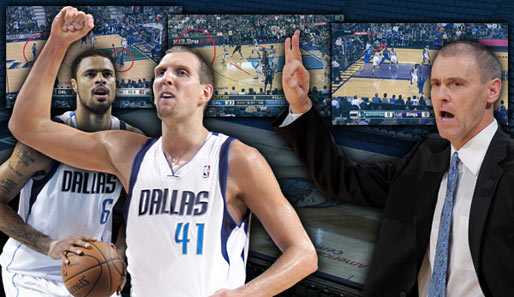 Coach Rick Carlisle (r.) hat mit den Dallas Mavericks den elften Sieg in Folge gefeiert