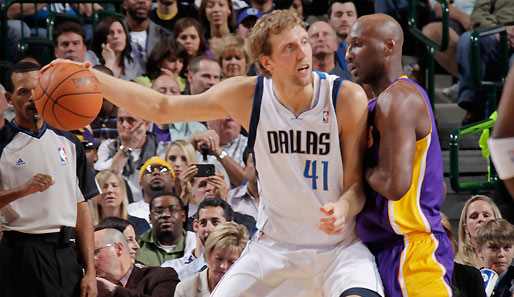 Mavs-Superstar Dirk Nowitzki erzielte bei der Pleite gegen die Lakers 25 Punkte