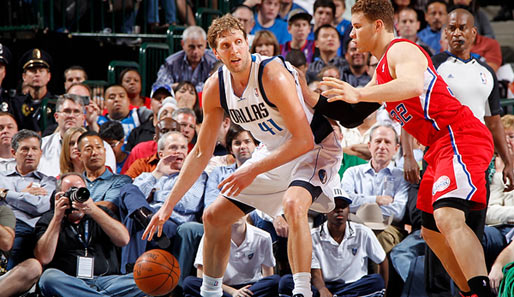 Dirk Nowitzki stand gegen Blake Griffin und den Clippers auf verlorenem Posten