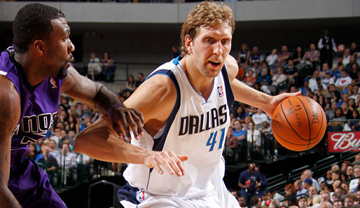 Dirk Nowitzki erzielte beim Sieg gegen die Kings 15 Punkte