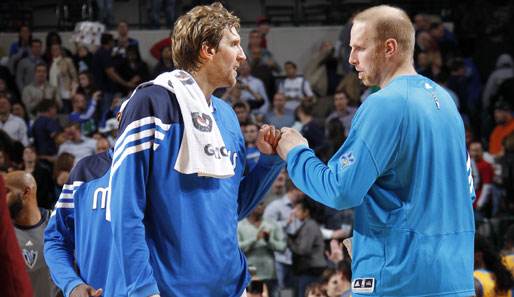 Dirk Nowitzki und Chris Kaman spielen in der neuen Saison gemeinsam für die Dallas Mavericks