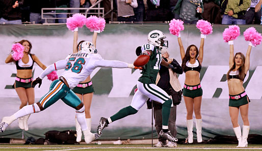 Santonio Holmes (r.) lief zum Touchdown für die New York Jets