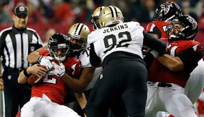 Die Saints-Defense sackte Falcons-QB Matt Ryan fünf Mal