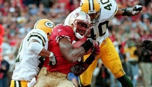 Terrell Owens (M.) spielte von 1996 bis 2003 für die 49ers